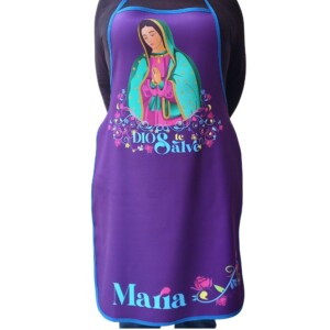 Delantal de la imagen de Nuestra Señora de Guadalupe en material antifluido